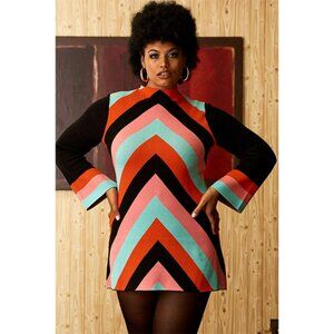 The Hippie Shake End of the Line Stripe Knit Mini Dress - Size 10